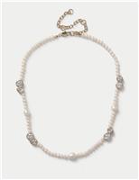 Freshwater Pearl Cubic Zirconia Necklace