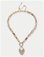 Heart Engraved Pendant Necklace