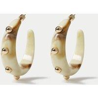 M&S Maxi Resin Stud Earrings Cream