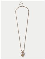 Molten Pearl Effect Pendant Necklace