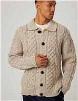 Pure Wool Cable Knit Cardigan