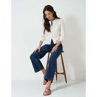 Crew Clothing Heritage Cable Cardigan White