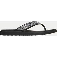 Skechers Meditation Luxe Flip Flops Black