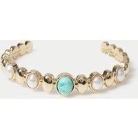 M&S Natural Stone Cuff Bracelet Gold