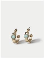 Natural Stone Hoop Earrings