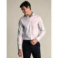 Charles Tyrwhitt Slim Fit Non Iron Pure Cotton Check Shirt Blue