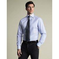 Charles Tyrwhitt Slim Fit Non Iron Pure Cotton Striped Shirt Cornflower