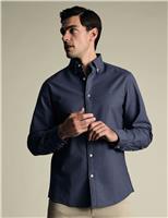 Charles Tyrwhitt Slim Fit Pure Cotton Oxford Shirt Air Force Blue
