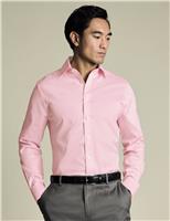 Slim Fit Non Iron Pure Cotton Puppytooth Shirt
