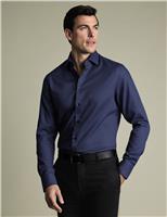 Slim Fit Non Iron Pure Cotton Textured Shirt