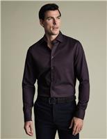 Slim Fit Non Iron Pure Cotton Textured Shirt