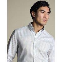 Charles Tyrwhitt Slim Fit Non Iron Pure Cotton Check Oxford Shirt Stone