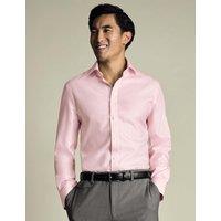 Charles Tyrwhitt Slim Fit Non Iron Pure Cotton Striped Shirt Light Pink