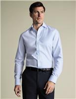 Slim Fit Non Iron Pure Cotton Textured Shirt