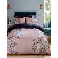 Sara Miller Pure Cotton Sateen Oriental Blossom Bedding Set Navy Mix