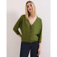 Phase Eight Textured V-Neck Cardigan Green