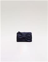 Satin Bow Chain Strap Clutch Bag