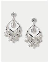 Pearl Tone Chandelier Earrings