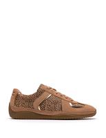Clarks Meridor Lo Animal Print Trainers Brown Mix