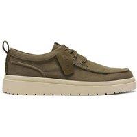 Clarks Canvas Lace Up Shoes Olive