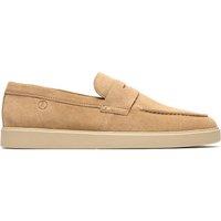 Clarks Wide Fit Suede Slip On Loafers Sand