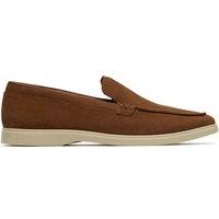 Clarks Suede Slip-On Loafers Tan