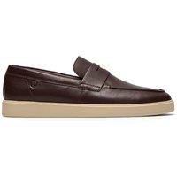 Clarks Wide Fit Leather Slip On Loafers Brown