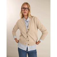 BAUKJEN Wool Rich V-Neck Cardigan with Cashmere Beige