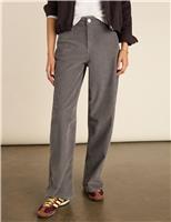 Cotton Rich Wide Leg Trousers