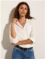 Pure Lyocell Collared Relaxed Shirt