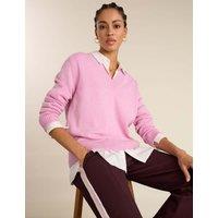 BAUKJEN Wool Rich V-Neck Jumper Pink