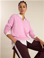BAUKJEN Wool Rich V-Neck Jumper Pink