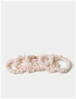 5 Pack Cream Bead Scrunchie