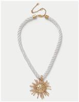 Sun Pendant Rope Necklace