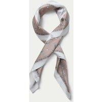 M&S Neutral Paisley Stripe Scarf Beige Mix