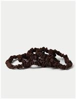 5 Pack Brown Scrunchies