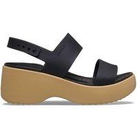 Crocs Brooklyn Sky Platform Wedge Sandals Black