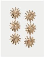Triple Sun Drop Earrings