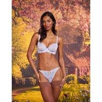 Boux Avenue Floral Lace Wired Plunge Bra (B-G) Light Blue
