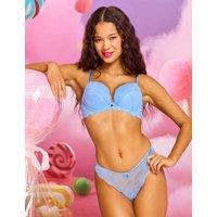 Boux Avenue Mollie Lace Wired Plunge Bra (A-G) Cornflower