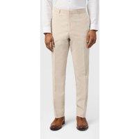 Ted Baker Slim Fit Linen Blend Micro Check Suit Trousers Cream Mix