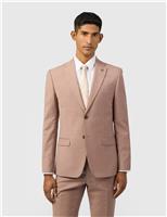 Ted Baker Slim Fit Wool Blend Single Breasted Suit Jacket Khaki
