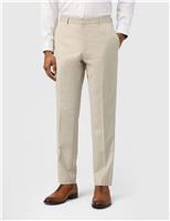 Ted Baker Slim Fit Wool Rich Performance Trousers Beige