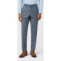 Ted Baker Slim Fit Wool Rich Check Durable Suit Trousers Blue Mix