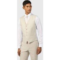 Ted Baker Slim Fit Wool Rich Waistcoat Beige