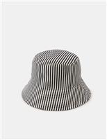 Pure Cotton Striped Bucket Hat