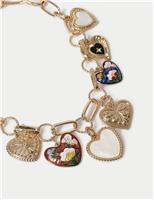 Multi Heart Charm Necklace