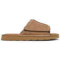 Clarks Wide Fit Suede Slip-On Sandals Sand