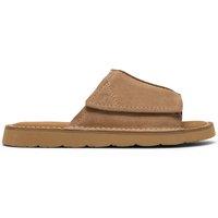 Clarks Wide Fit Suede Slip-On Sandals Sand