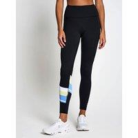 Lilybod No Limit Striped High Waisted Leggings Black
